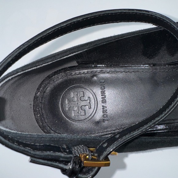 Tory Burch Ashton Ballet Womens‎ 7M Black Suede Pointed Toe T-Strap Flats 42968 - Picture 8 of 12